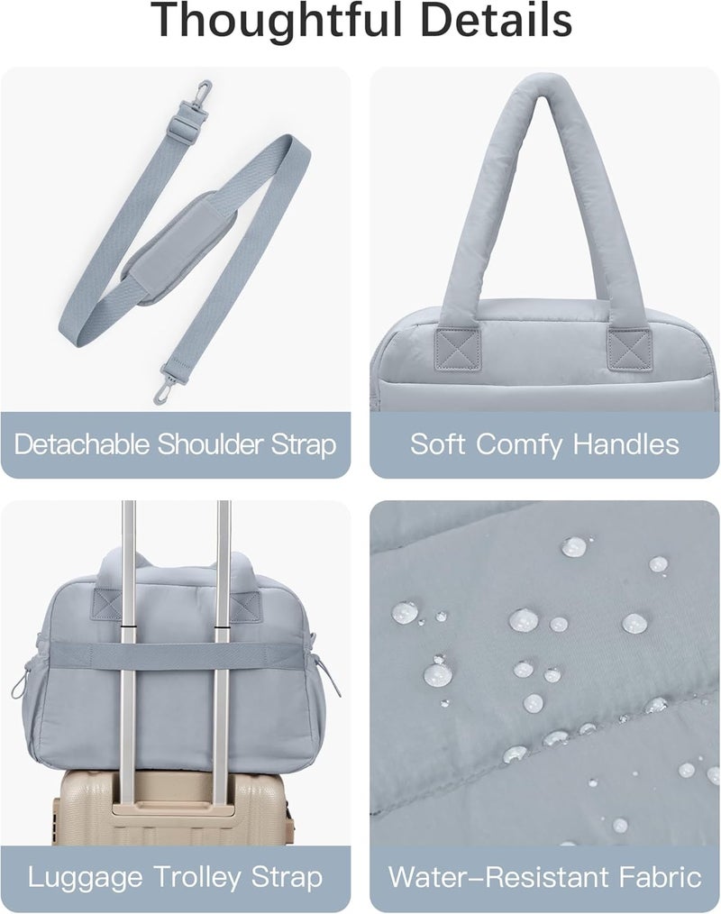 oscaurt Gym Bag for Women Lightweight Duffle Bag for Travel with Toiletry Pouch Water Resistant Carry On Weekender Overnight Duffel - Image 4